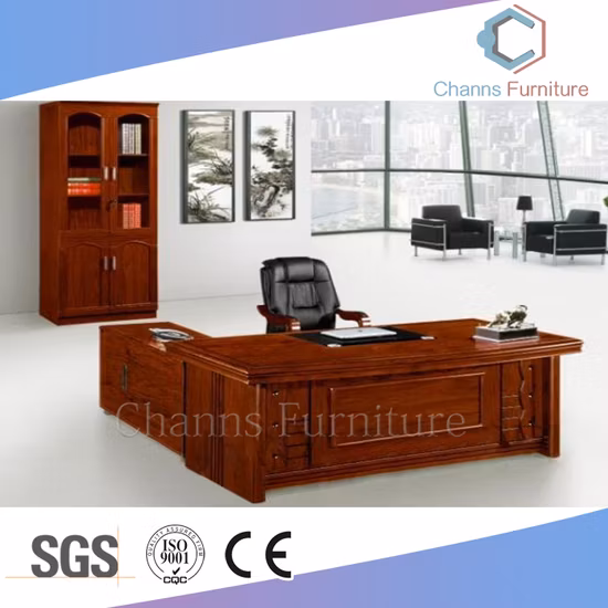 Mobiliário doméstico Mesa folheada de papel Mesa de escritório de hotel com gabinete de retorno (CAS