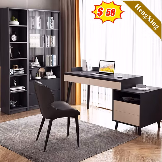 Simples e moderno executivo chefe estudo computador suporte portátil mesa de escritório em casa mesa de madeira