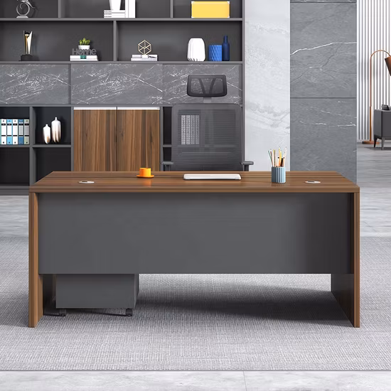 Mesa de escritório de design simples para 6 pessoas em melamina